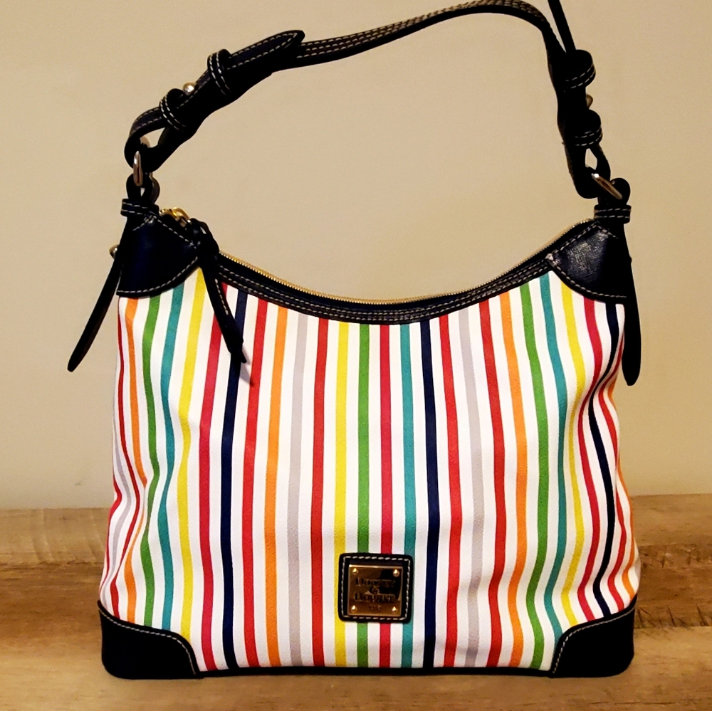 Dooney & Bourke Multi Stripe Shoulder Hobo